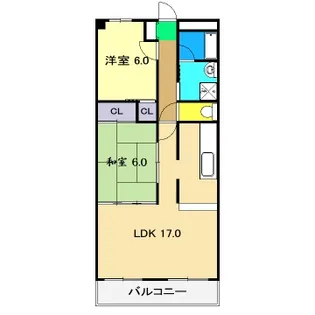 高知県高知市大津乙【マンション】の間取り