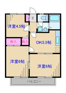 神奈川県横浜市港北区綱島西6【アパート】の間取り