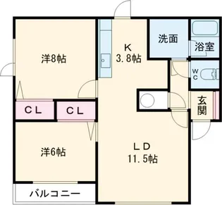 イーストコート【1階】の間取り