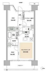 東京都江東区亀戸9【マンション】の間取り