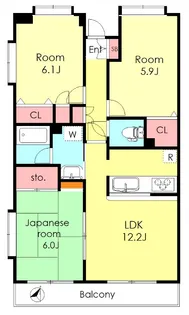 コンフォートヴィレッジ【1階】の間取り