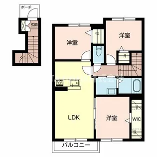 兵庫県丹波市柏原町柏原【アパート】の間取り