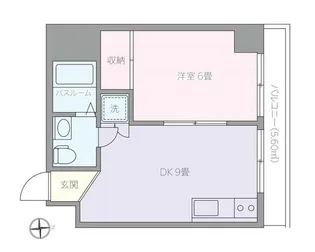 朝日雷門マンション【6階】の間取り