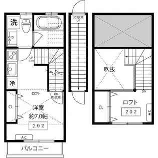 クークルブ久我山【2階】の間取り