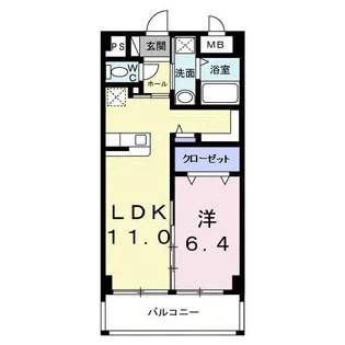 インテグラル我如古【6階】の間取り