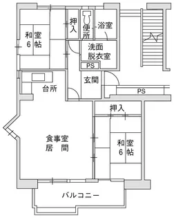 大阪府大阪市住吉区我孫子東1【一戸建】の間取り