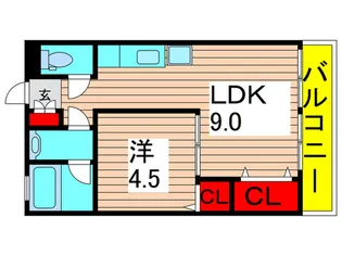 鴨下マンション【1階】の間取り