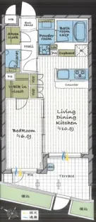 ブリリアントコート西大井【1階】の間取り