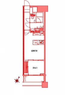 バースシティ横浜大通り公園【10階】の間取り