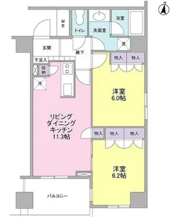 K’S新中野【11階】の間取り