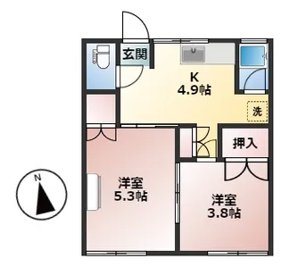 グリーンヒル金指B【1階】の間取り
