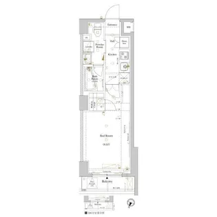 ルクレ高円寺アジールコート【1階】の間取り