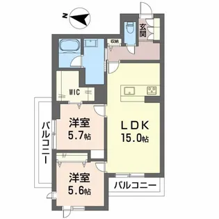 BEREOさくら坂【2階】の間取り