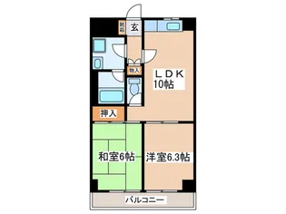 ロ-ドサイドヒルズ【5階】の間取り