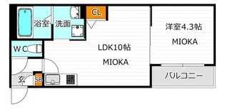 アステリア今川【3階】の間取り