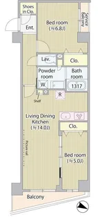 東京都豊島区北大塚3【マンション】の間取り