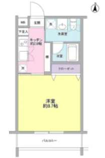 ノーブ新百合【1階】の間取り