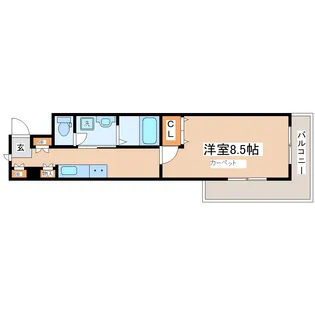 ボヌール富沢【4階】の間取り