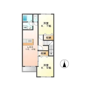 エレガンス ククナ【2階】の間取り