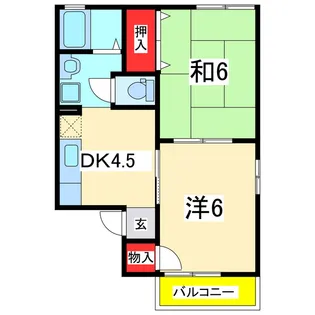 フルーヴ松波【1階】の間取り