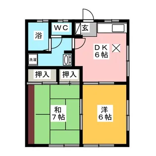 グリーンコーポA棟【1階】の間取り