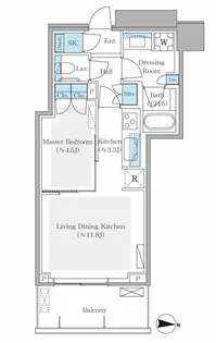 パークシティ中野ザタワー ブリーズ【18階】の間取り