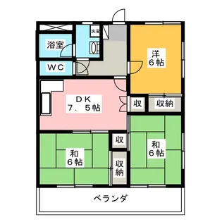 サカモトハイツ【1階】の間取り