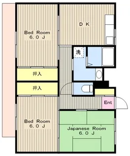 ビレッジハウス阿久和3号棟【5階】の間取り