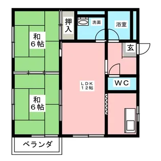 第3コーポシバタ【2階】の間取り
