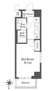 ルクレ中落合【9階】の間取り