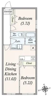 GRAN PASEO大井町【4階】の間取り