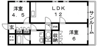 深江橋プラザ【7階】の間取り