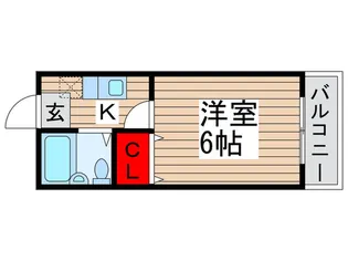 ヒルトップ新松戸B【1階】の間取り