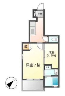 グロウグレイス【1階】の間取り