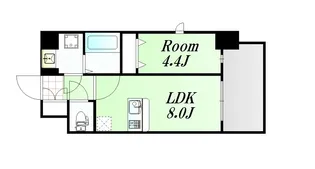 エスリード中之島クロスゲート【6階】の間取り