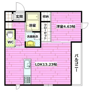 シャトルコート【3階】の間取り
