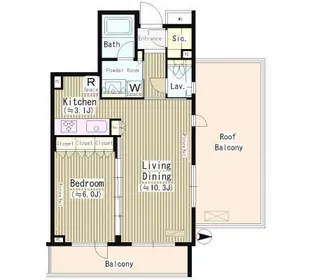 ラグゼガーデン松原【3階】の間取り