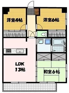 パインパレス【9階】の間取り