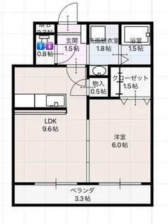 ピーチフローレ6th【1階】の間取り