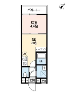 BIBLIO MEGURO(ビブリオ メグロ)【2階】の間取り