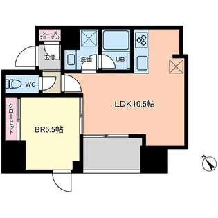 プライマル築地【9階】の間取り