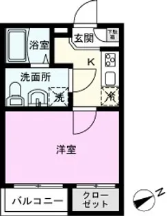 カーサミーア北越谷【2階】の間取り