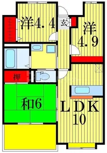 エミネンスNo.2【3階】の間取り