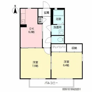 ルーチェレ・ドーマ E棟【2階】の間取り