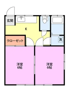 松木ハイム I【2階】の間取り