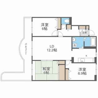 ラポール美香保A 103号室【1階】の間取り