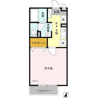 ティアラROOMユキ【2階】の間取り