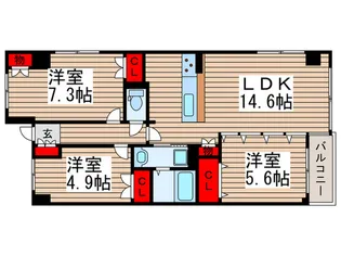 ISM武蔵浦和【1階】の間取り