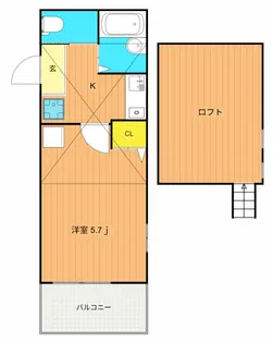 エスペランサ池上【4階】の間取り
