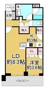 ジオタワー宝塚グランレジスThe South【15階】の間取り